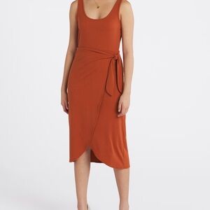 Nine Britton Pink Midi Wrap Dress